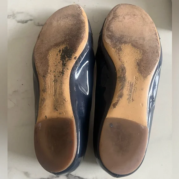 Salvatore Ferragamo Navy Blue Flats - Picture 5 of 10
